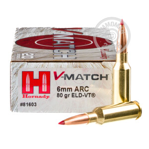 Image of 6mm ARC rifle ammunition at AmmoMan.com.