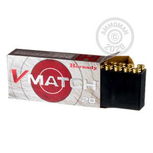 A photograph detailing the 6mm ARC ammo with ELD-VT bullets made by Hornady.