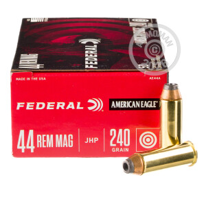 Image of 44 MAGNUM FEDERAL AMERICAN EAGLE 240 GRAIN JHP (50 ROUNDS)