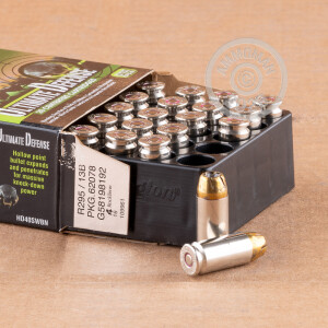Photograph showing detail of .40 S&W REMINGTON ULTIMATE DEFENSE 180 GRAIN BJHP (20 ROUNDS)