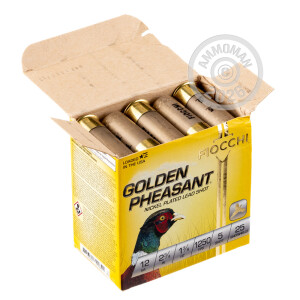 Image of 12 GAUGE FIOCCHI GOLDEN PHEASANT 2-3/4" #5 NICKEL-PLATED LEAD SHOT (25 ROUNDS)