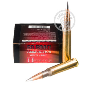 Photograph showing detail of 50 BMG HORNADY MATCH 750 GRAIN A-TIP MATCH (10 ROUNDS)
