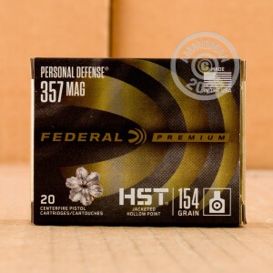 Image of 357 Magnum ammo by Federal that's ideal for home protection.