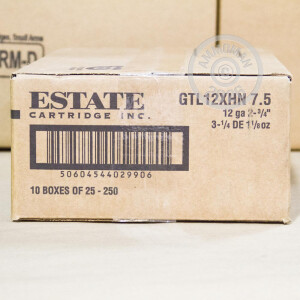 Photograph showing detail of 12 GAUGE ESTATE DOVE AND QUAIL 2-3/4" #7.5 SHOT (250 SHELLS)