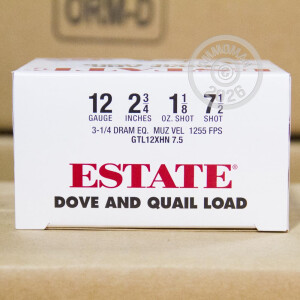 Image of 12 GAUGE ESTATE DOVE AND QUAIL 2-3/4" #7.5 SHOT (250 SHELLS)