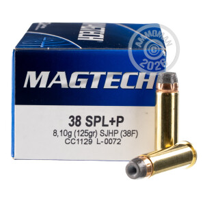Image of the .38 SPECIAL +P MAGTECH 125 GRAIN SJHP (50 ROUNDS) available at AmmoMan.com.