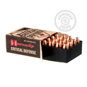 Image of the 45 ACP HORNADY CRITICAL DEFENSE 185 GRAIN FTX (20 ROUNDS) available at AmmoMan.com.