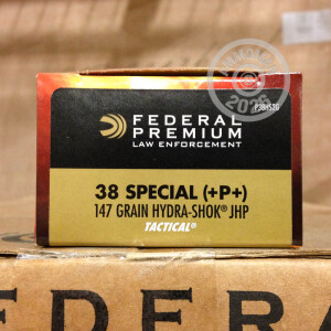 Image of the 38 SPECIAL +P+ FEDERAL LE 147 GRAIN HYDRA-SHOK JHP (1000 ROUNDS) available at AmmoMan.com.