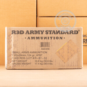 Image of the 7.62X39 Red Army Standard 124 GRAIN HPBT (1000 ROUNDS) available at AmmoMan.com.