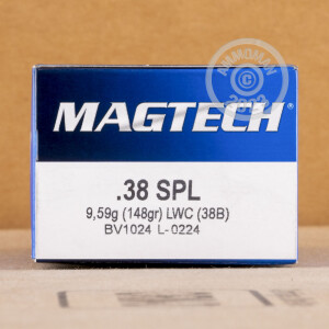 Photo detailing the 38 SPECIAL MAGTECH 148 GRAIN WC (50 ROUNDS) for sale at AmmoMan.com.