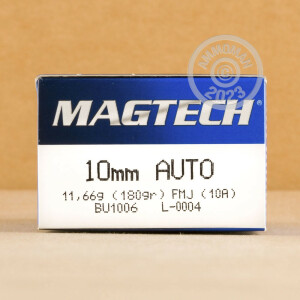 Photograph showing detail of 10MM AUTO MAGTECH 180 GRAIN FMJ (50 ROUNDS)