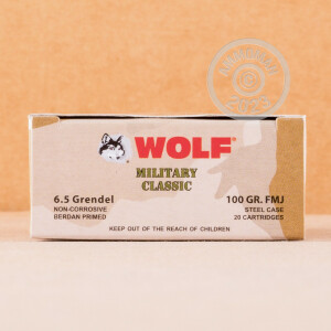Image of 6.5MM GRENDEL WOLF 100 GRAIN FMJ (500 ROUNDS)
