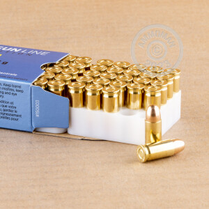 Image detailing the brass case and boxer primers on the Prvi Partizan ammunition.