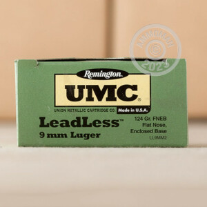 Image of the 9MM LUGER REMINGTON LEADLESS 124 GRAIN FNEB (500 ROUNDS) available at AmmoMan.com.