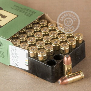 Photograph showing detail of 9MM LUGER REMINGTON LEADLESS 124 GRAIN FNEB (500 ROUNDS)