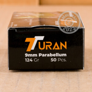 Image of Turan 9mm Luger pistol ammunition.