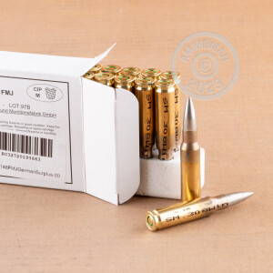 Image of the 308 WIN GERMAN MILITARY SURPLUS 148 GRAIN FMJ (1000 ROUNDS) available at AmmoMan.com.