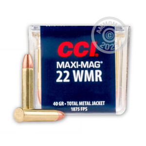  rounds of .22 WMR ammo with TMJ bullets made by CCI.