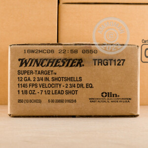 Photograph showing detail of 12 GAUGE WINCHESTER SUPER TARGET 2-3/4" #7.5 (250 ROUNDS)