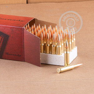 Photo detailing the 308 WIN HORNADY MATCH 168 GRAIN HPBT (500 ROUNDS) for sale at AmmoMan.com.