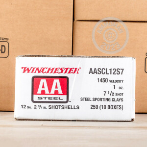 Image of 12 GAUGE WINCHESTER AA STEEL SPORTING CLAY 2-3/4" 1 OZ. #7.5 SHOT (25 ROUNDS)
