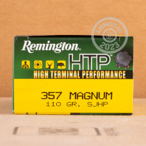 Photograph showing detail of .357 MAGNUM REMINGTON HTP 110 GRAIN SJHP (50 ROUNDS)