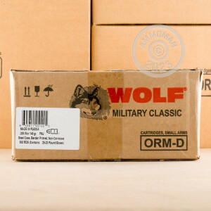 Photograph showing detail of .308 WIN WOLF WPA 145 GRAIN FULL METAL JACKET (500 ROUNDS)