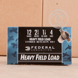 Photo detailing the 12 GAUGE FEDERAL HEAVY FIELD LOAD 2 3/4