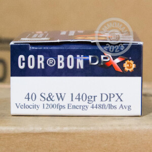 Image of Corbon .40 Smith & Wesson pistol ammunition.