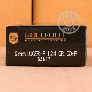 Image of 9MM LUGER +P SPEER LE GOLD DOT 124 GRAIN JHP (50 ROUNDS)