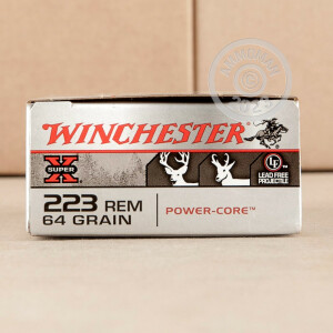 Image of 223 Remington ammo by Winchester that's ideal for whitetail hunting.