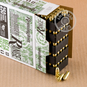 Image of the 9MM REMINGTON RANGE 115 GRAIN FMJ (500 ROUNDS) available at AmmoMan.com.