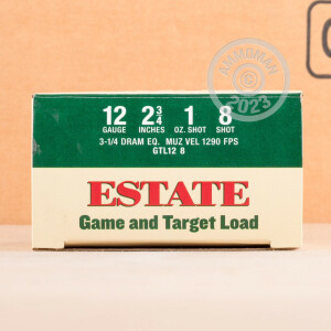  ammo made by Estate Cartridge with a 2-3/4