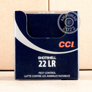  rounds of .22 Long Rifle ammo with #12 shot bullets made by CCI.