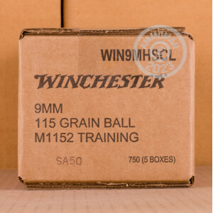 Image of 9MM WINCHESTER ACTIVE DUTY 115 GRAIN FMJ M1152 (750 ROUNDS)