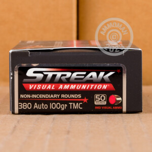 A photo of a box of Streak ammo in .380 Auto.