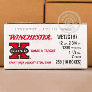 Image of 12 GAUGE WINCHESTER SUPER-X STEEL 2-3/4" #7 SHOT (25 ROUNDS)