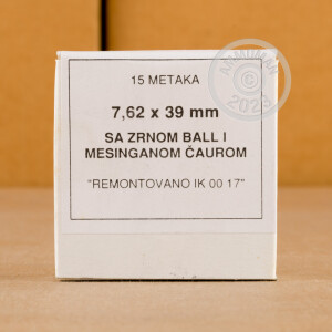 Photograph showing detail of 7.62X39 IGMAN 124 GRAIN FMJ (1260 ROUNDS)