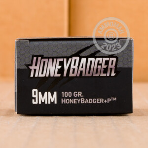 Image of the 9MM +P BLACK HILLS 100 GRAIN HONEYBADGER (20 ROUNDS) available at AmmoMan.com.