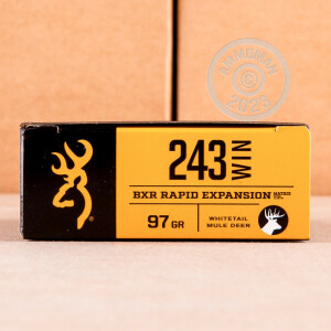 Photo of 243 Winchester Polymer Tipped ammo by Browning for sale.