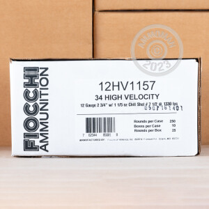 Image of the 12 GAUGE FIOCCHI HIGH VELOCITY 2-3/4“ 1-1/5 OZ. #7.5 SHOT (250 ROUNDS) available at AmmoMan.com.