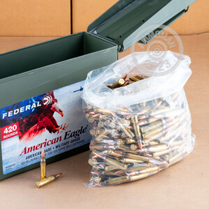 An image of bulk 5.56x45mm ammo made by Federal at AmmoMan.com.