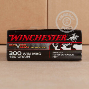 Photograph showing detail of 300 WIN MAG WINCHESTER POWER MAX BONDED 180 GRAIN PHP (20 ROUNDS)