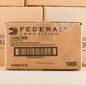 Image of the 38 SPECIAL FEDERAL 158 GRAIN LEAD ROUND NOSE (1000 ROUNDS) available at AmmoMan.com.