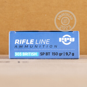 Photo of 303 British Soft-Point Boat Tail (SP-BT) ammo by Prvi Partizan for sale.