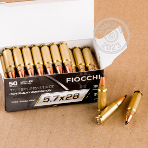 Image of the 5.7X28MM FIOCCHI 40 GRAIN POLYMER TIP (500 ROUNDS) available at AmmoMan.com.