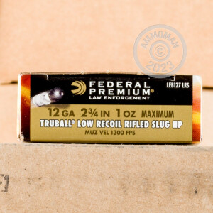 Image of the 12 GAUGE FEDERAL PREMIUM TACTICAL TRUBALL LOW RECOIL 2-3/4“ 1 OZ. RIFLED SLUG (250 ROUNDS) available at AmmoMan.com.
