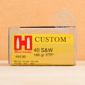 Image of .40 S&W HORNADY XTP 180 GRAIN JHP (200 ROUNDS)