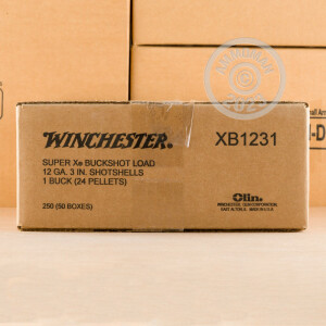 Photograph showing detail of 12 GAUGE WINCHESTER SUPER-X 3" #1 BUCK (250 SHELLS)