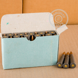 Image detailing the steel case and berdan primers on 800 rounds of Military Surplus ammunition.
